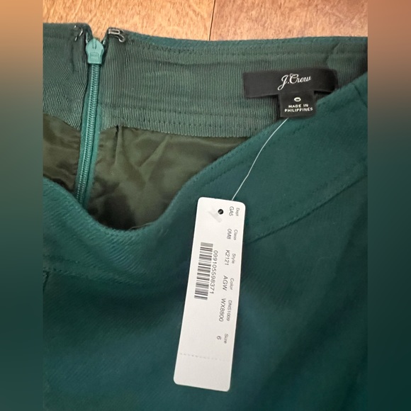 J Crew A-line mini skirt. Green, NWT - Picture 2 of 2